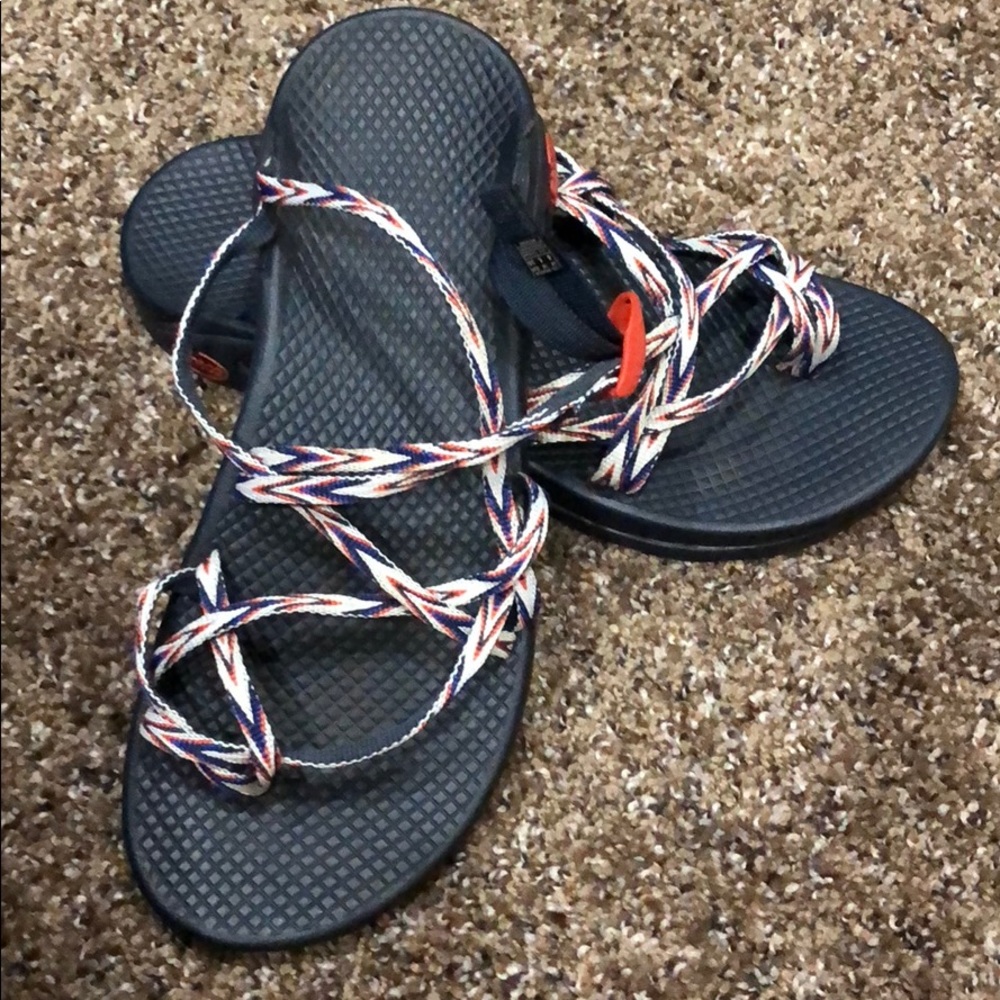 Navy Chaco slide on sandals